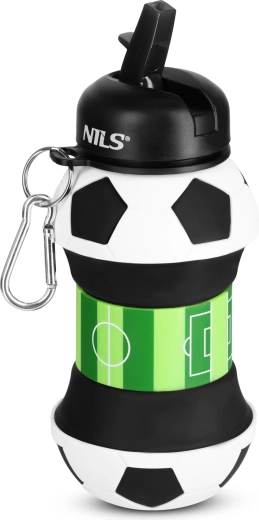 Borraccia pieghevole in silicone NILS Camp per bambini 550 ml calcio