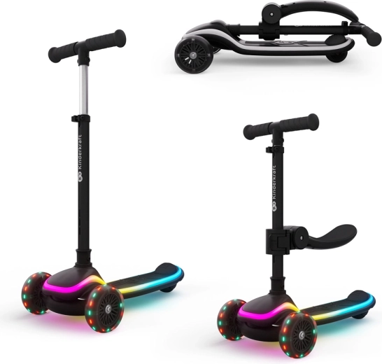 Kinderkraft Raket Up monopattino e cavalcabile 2in1 per bambini black