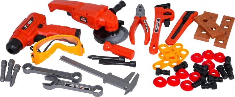 Set di attrezzi per bambini con borsa, 42 pezzi