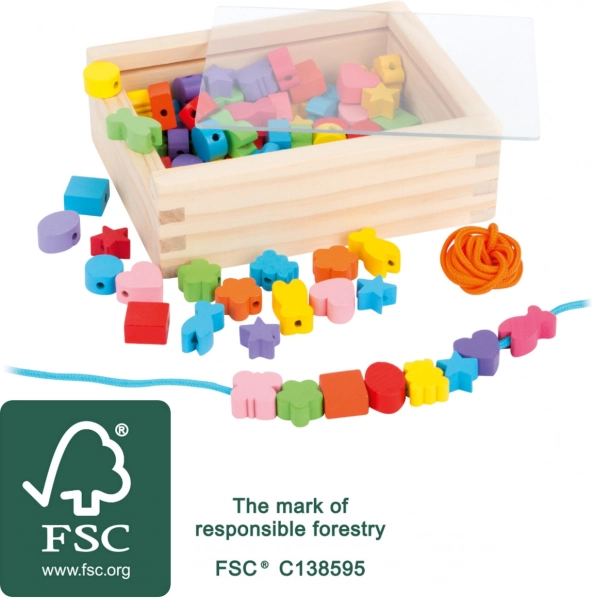 Perline infilate in legno Small Foot