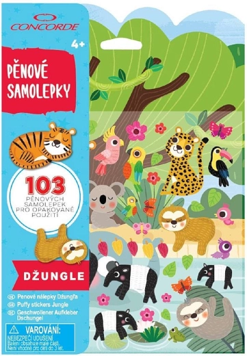 Adesivi in gomma CONCORDE – giungla, riutilizzabili