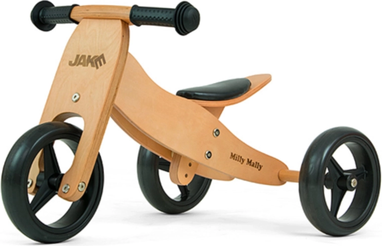 Bicicletta senza pedali per bambini Milly Mally Jake 2 in 1 Natural