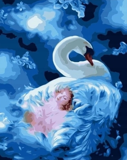 Norimpex pittura con numeri Sposa dei cigni 40 × 50 cm