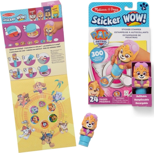 Melissa & Doug Sticker Wow! Paw Patrol Skye – timbro con adesivi e libro di attività