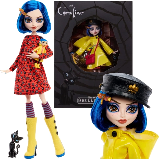 Bambola da collezione Monster High Skullector CORALINE Jones 27 cm con accessori