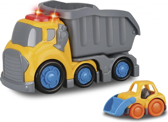 Kiddy camion ribaltabile con effetti 19,5 cm e bulldozer 8 cm