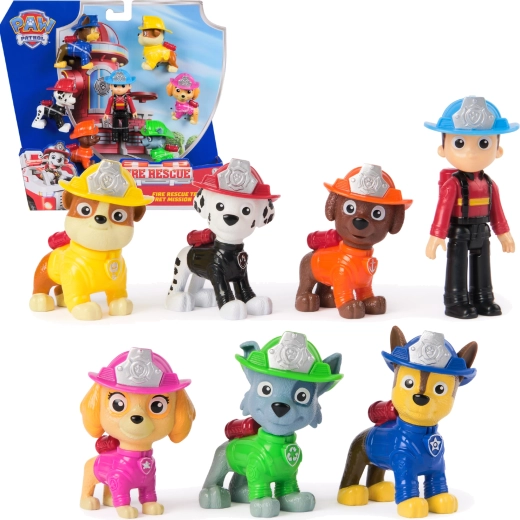 Set di 7 personaggi Paw Patrol Fire Rescue