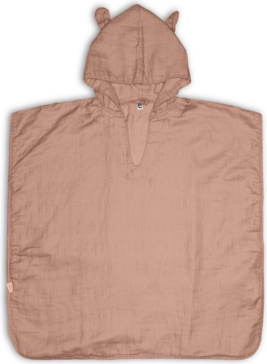 Nuuuroo Flor poncho in mussola rose dust (3–4 anni)