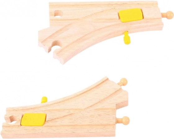 Scambio in Legno per Trenini Bigjigs Rail 2 Pezzi