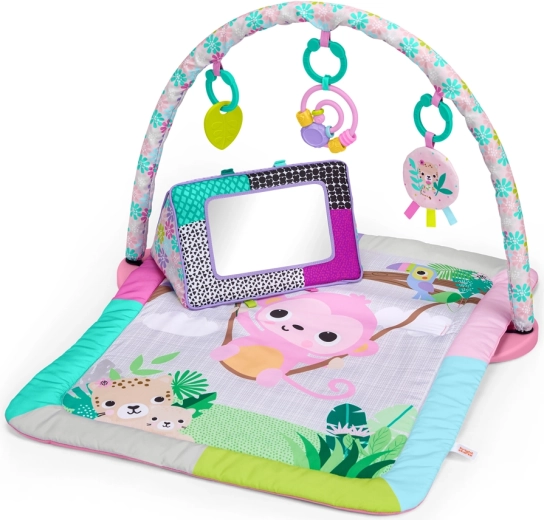 Bright Starts Tappetino gioco per lo sviluppo motorio e sensoriale Treetop Bloom