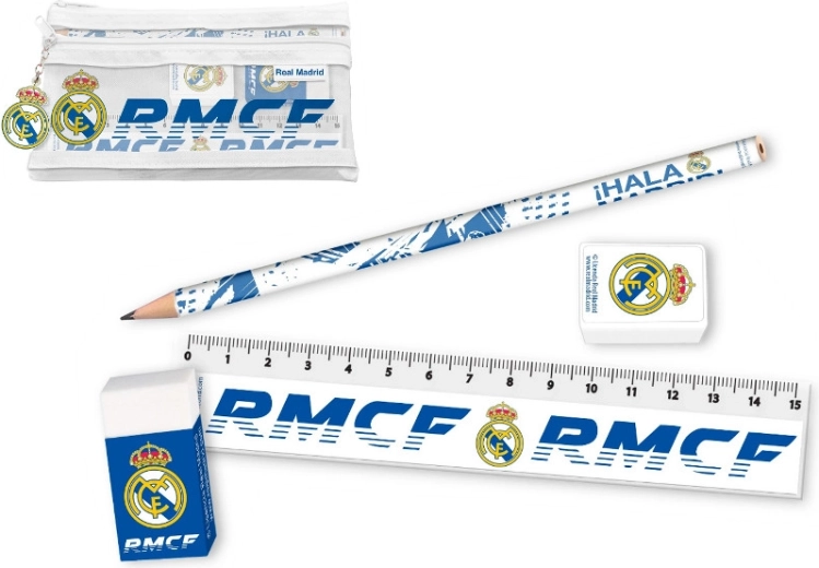 Set di cancelleria in astuccio Real Madrid (5 pezzi)