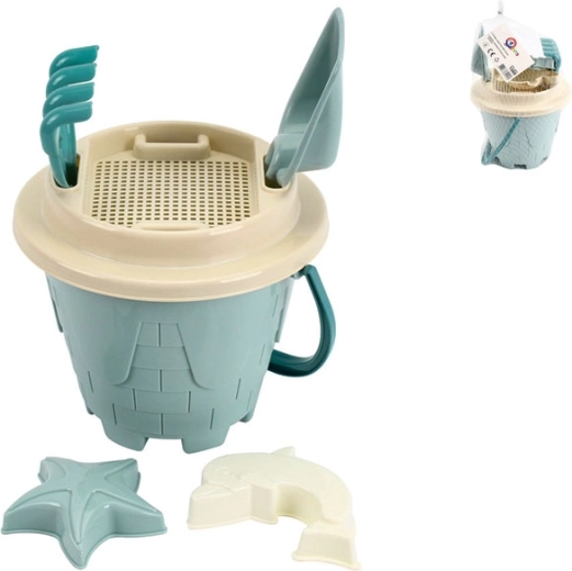 Set da sabbia con secchiello blu 18 × 26 cm