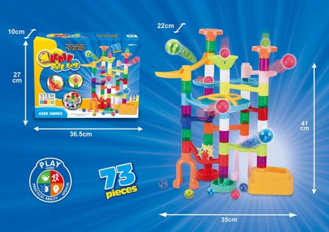 Pista per biglie 73 pezzi