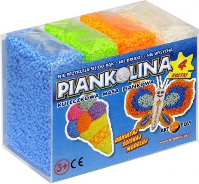 Piankolina massa creativa in schiuma – 4 cubetti, blu