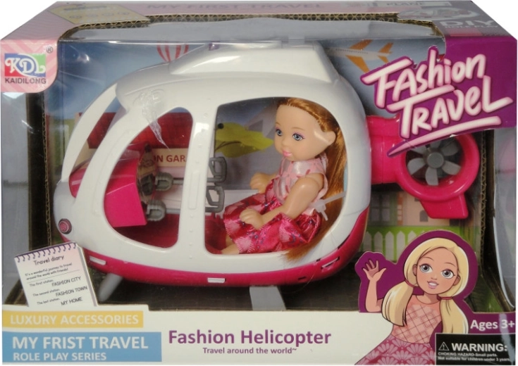 Bambolina in elicottero con luci e suoni