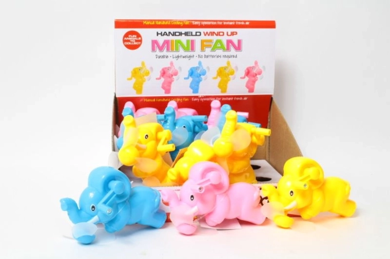 Ventaglio manuale per bambini elefantino 12 cm
