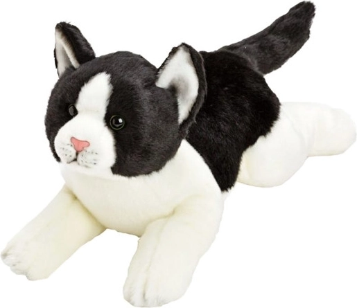 Gattino di peluche realistico in posizione di riposo
