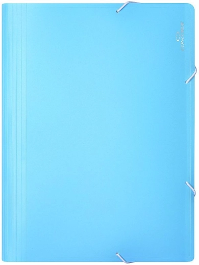 Cartellina portadocumenti con elastico A4, 13 scomparti, azzurro pastello