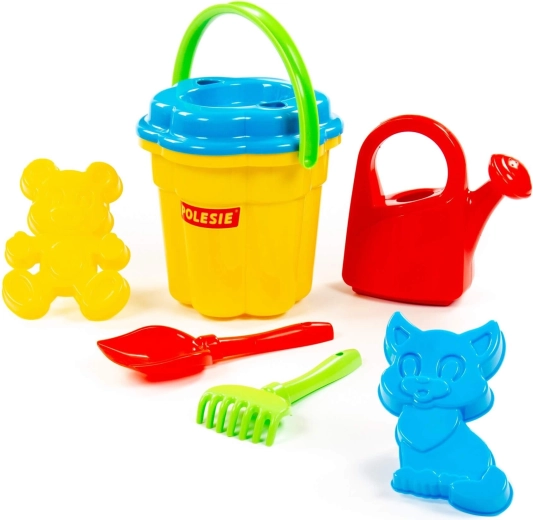 Set da spiaggia con secchiello a forma di fiore