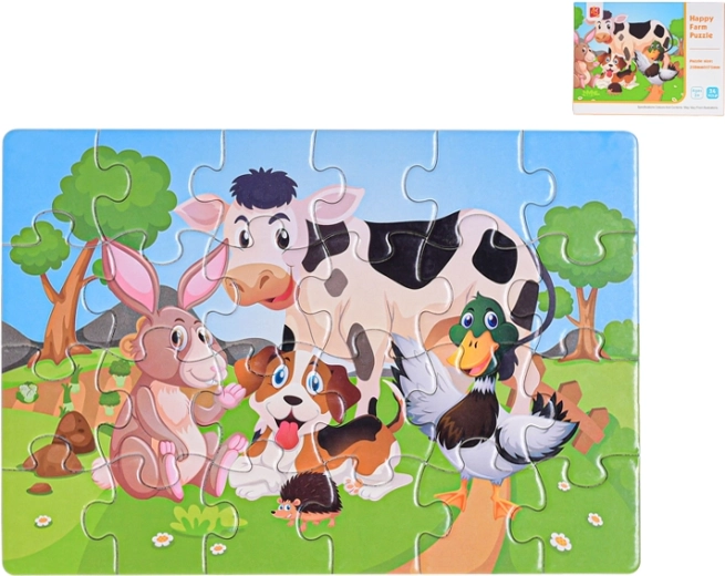 Puzzle per bambini con animaletti, 24 pezzi