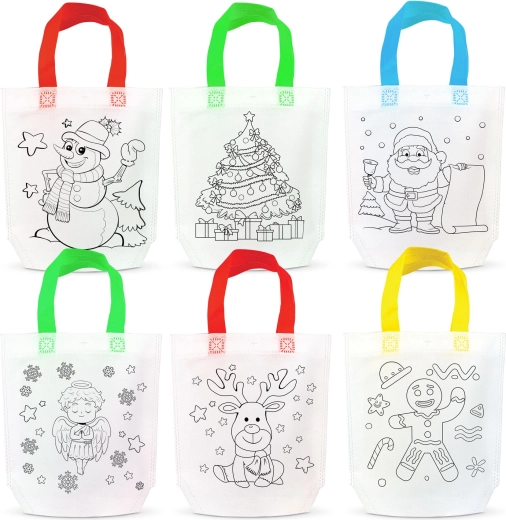 Borsa natalizia da colorare con 4 pennarelli - 1 pezzo