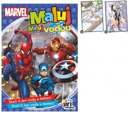 Album da colorare ad acqua A5 MARVEL 15 × 21 cm