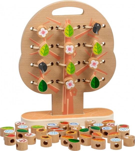 Lucy & Leo albero di legno da infilare – set Montessori da lacing