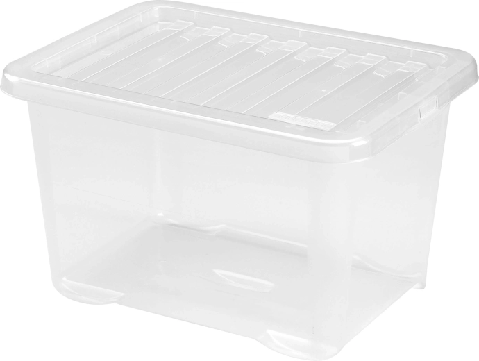 Scatola portaoggetti in plastica con coperchio HEIDRUN Quasar 28 l