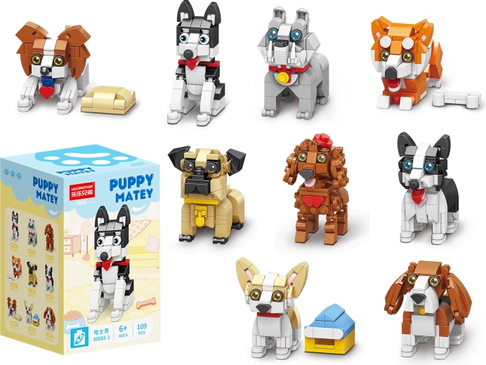 Puppy Matey mini costruzioni cuccioli adorabili (9 varianti) - 1 pezzo
