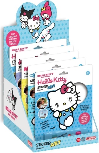 Adesivi per finestre e disegni da colorare con colori Hello Kitty e Kuromi (2 tipi), 19 × 23 cm