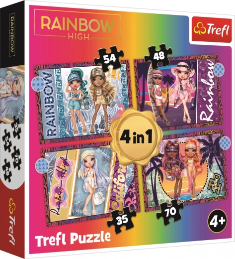 Puzzle 4v1 Bambole moderne Rainbow High
