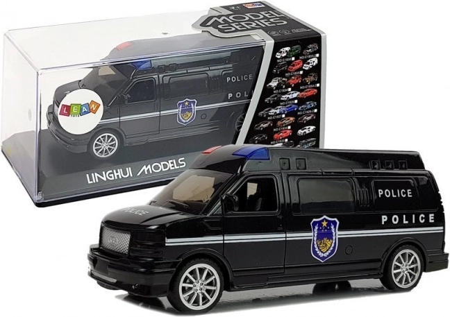 Auto della polizia a retrocarica (pull-back) con luci e suoni