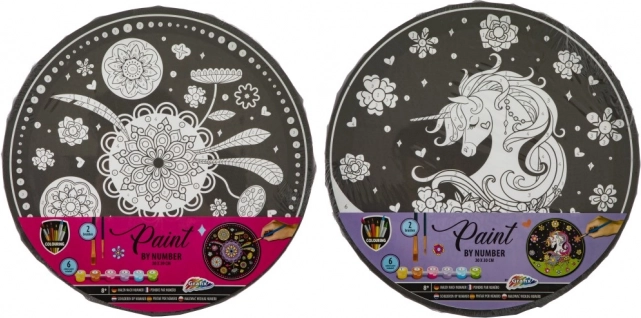 Dipingi con i numeri – quadro rotondo 30 cm