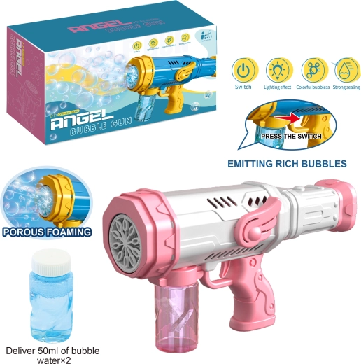 Pistola per bolle ANGEL con luce LED blu