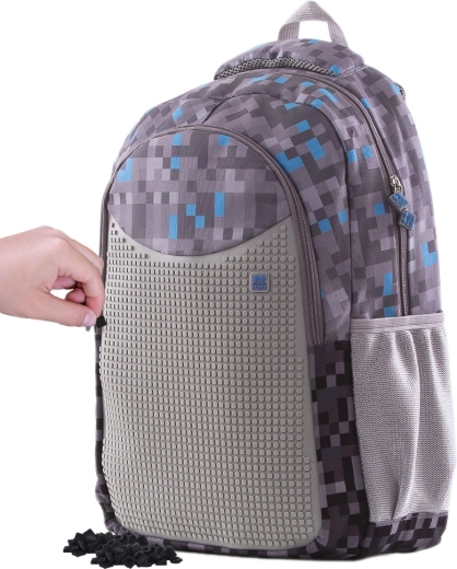 Zaino creativo per studenti PIXIE CREW grigio-blu