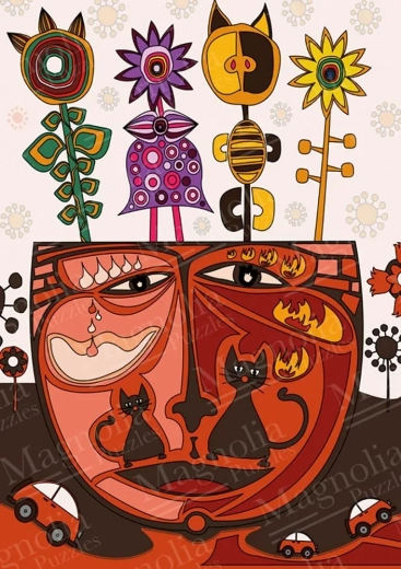 Puzzle gatti surreali 1000 pezzi MAGNOLIA