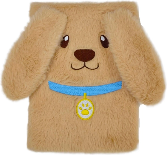 Diario di peluche A5 con cagnolino - 1 pezzo