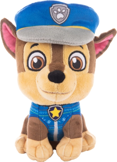 Pupazzo di peluche PAW PATROL Chase con maglione natalizio 26 cm