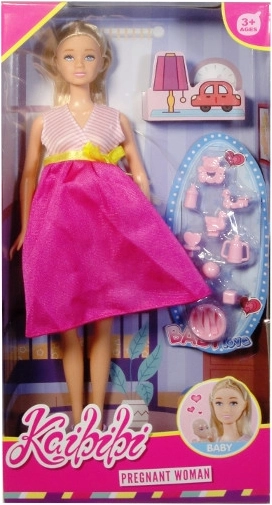 Bambola incinta con neonato e accessori