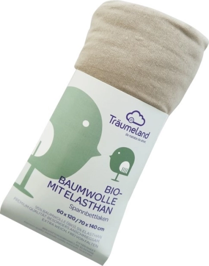 Träumeland lenzuolo in cotone biologico con elastan per box 100 × 100 cm antracite