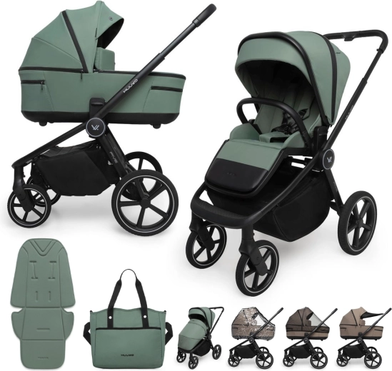 Muuvo Five passeggino combinato 2in1 Pine Green