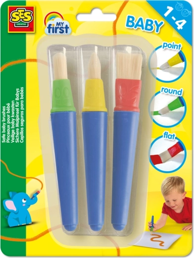 La mia prima pittura – set di pennelli per bambini, 3 pz