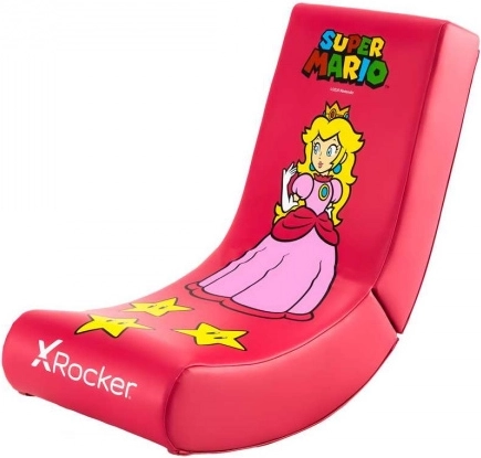 Sedia da gioco da pavimento per bambini X Rocker Super Mario Peach