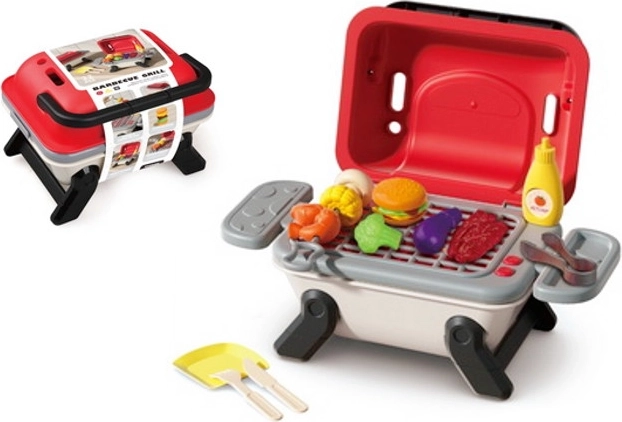 Grill portatile per bambini con luci e suoni, set da 22 pezzi