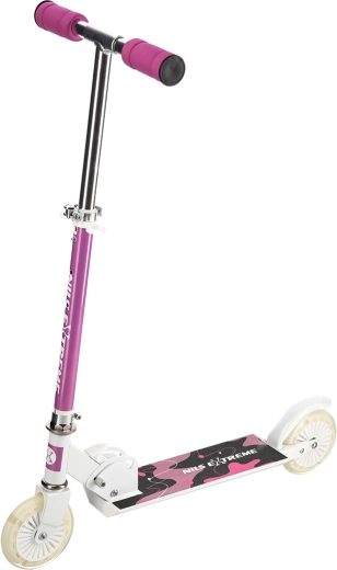 Monopattino pieghevole per bambini NILS Extreme HD505 rosa
