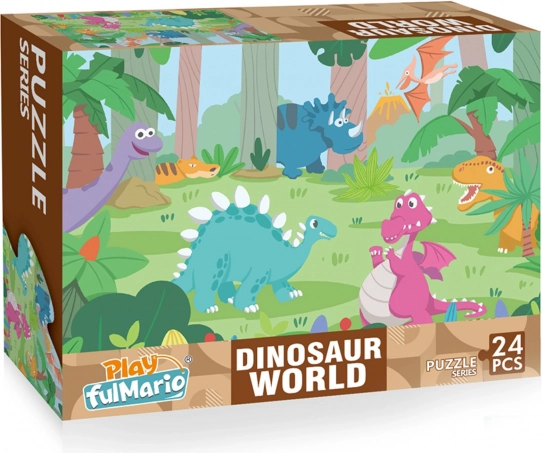 puzzle per bambini dinosauri 24 pezzi 50 × 34 cm