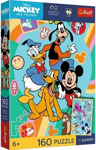 Puzzle Trefl Premium Plus Kids Mickey Mouse – l’ora del topo, 160 pezzi
