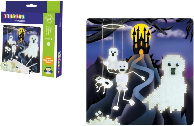 PLAYBOX perline da stirare fluorescenti Scheletri e fantasmi 1.100 pezzi
