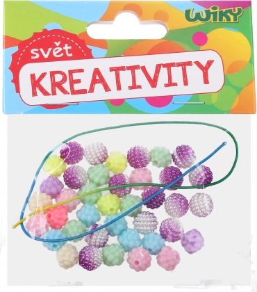 Perline colorate con cordoncino