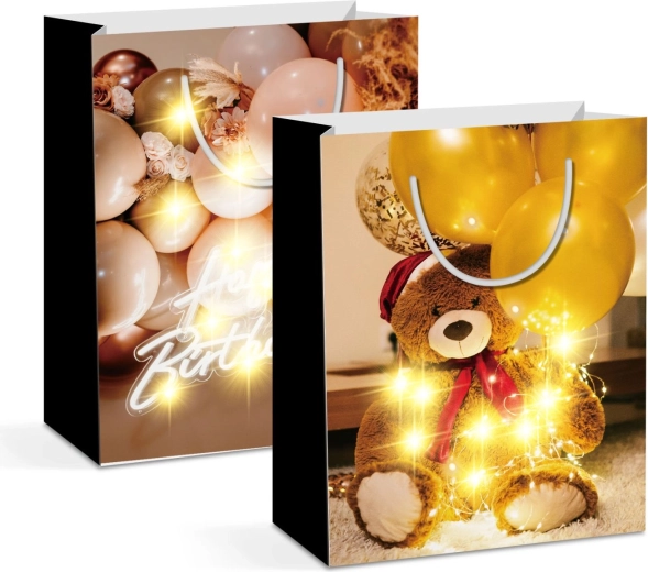 Borsa regalo LED in carta - 1 pezzo